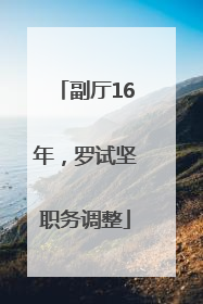副厅16年，罗试坚职务调整