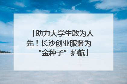 助力大学生敢为人先！长沙创业服务为“金种子”护航