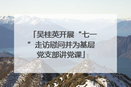 吴桂英开展“七一”走访慰问并为基层党支部讲党课