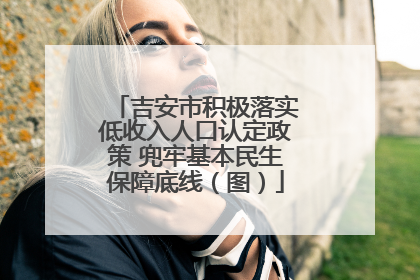 吉安市积极落实低收入人口认定政策 兜牢基本民生保障底线（图）