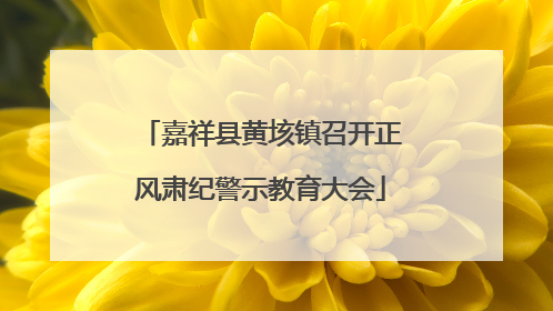 嘉祥县黄垓镇召开正风肃纪警示教育大会