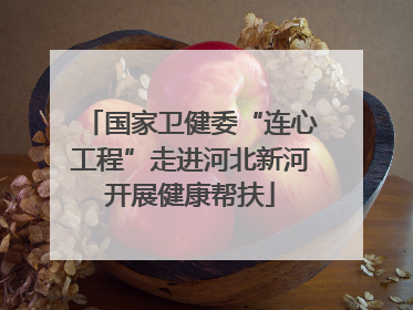国家卫健委“连心工程”走进河北新河开展健康帮扶