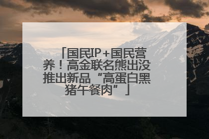 国民IP+国民营养！高金联名熊出没推出新品“高蛋白黑猪午餐肉”