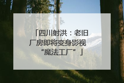 四川射洪：老旧厂房即将变身影视“魔法工厂”