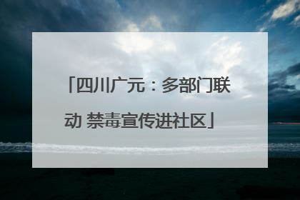 四川广元：多部门联动 禁毒宣传进社区