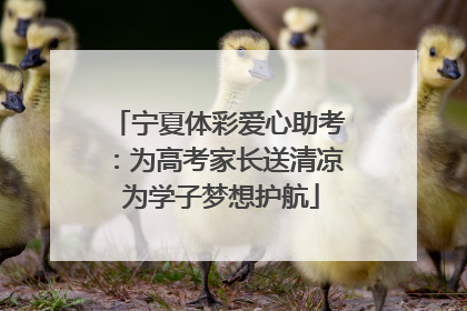 宁夏体彩爱心助考：为高考家长送清凉 为学子梦想护航