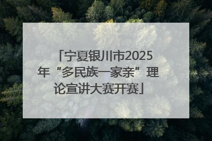 宁夏银川市2025年“多民族一家亲”理论宣讲大赛开赛