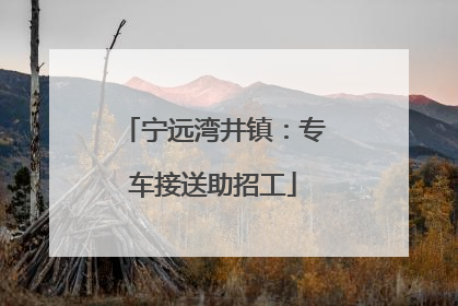 宁远湾井镇：专车接送助招工