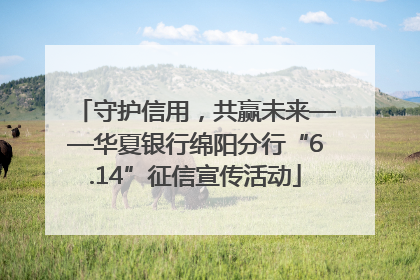 守护信用，共赢未来——华夏银行绵阳分行“6.14”征信宣传活动