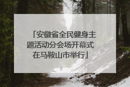 安徽省全民健身主题活动分会场开幕式在马鞍山市举行
