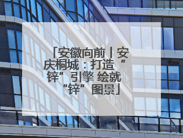 安徽向前丨安庆桐城：打造“锌”引擎 绘就“锌”图景