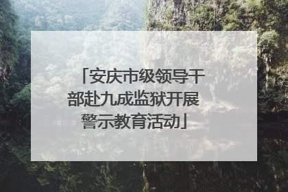 安庆市级领导干部赴九成监狱开展警示教育活动