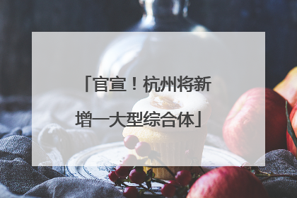 官宣！杭州将新增一大型综合体