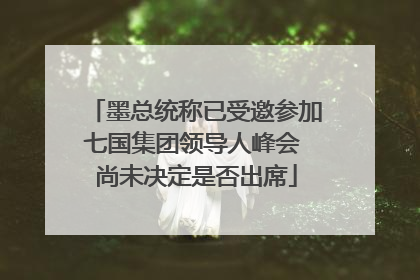墨总统称已受邀参加七国集团领导人峰会 尚未决定是否出席