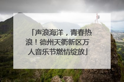 声浪海洋，青春热浪！德州天衢新区万人音乐节燃情绽放