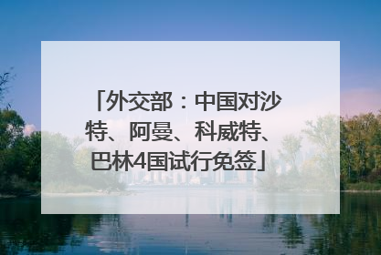 外交部：中国对沙特、阿曼、科威特、巴林4国试行免签