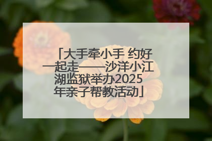 大手牵小手 约好一起走——沙洋小江湖监狱举办2025年亲子帮教活动