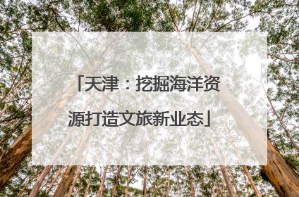 天津：挖掘海洋资源打造文旅新业态