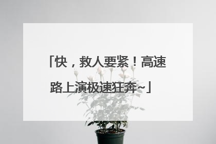 快，救人要紧！高速路上演极速狂奔~