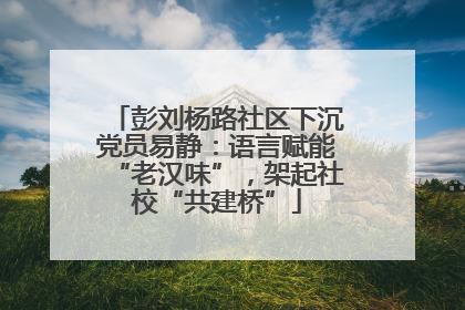 彭刘杨路社区下沉党员易静：语言赋能“老汉味”，架起社校“共建桥”