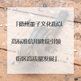 德州董子文化街以高标准信用建设引领街区高质量发展