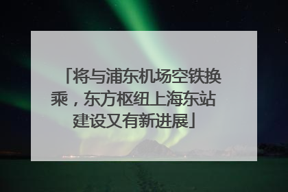 将与浦东机场空铁换乘，东方枢纽上海东站建设又有新进展