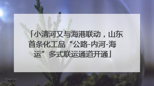 小清河又与海港联动，山东首条化工品“公路-内河-海运”多式联运通道开通