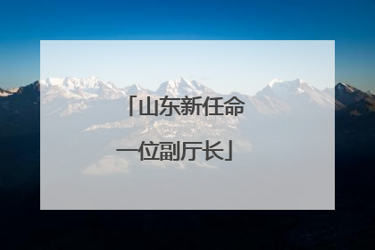 山东新任命一位副厅长