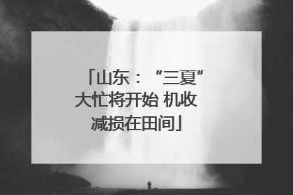 山东：“三夏”大忙将开始 机收减损在田间