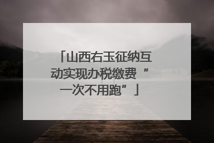 山西右玉征纳互动实现办税缴费“一次不用跑”