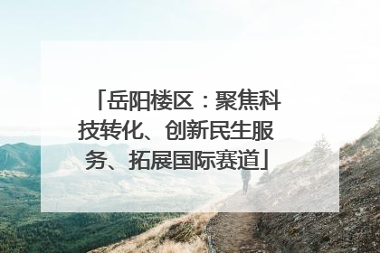 岳阳楼区：聚焦科技转化、创新民生服务、拓展国际赛道