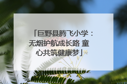 巨野县腾飞小学：无烟护航成长路 童心共筑健康梦