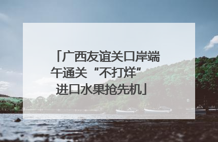 广西友谊关口岸端午通关“不打烊” 进口水果抢先机