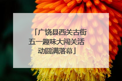 广饶县西关古街五一趣味大闯关活动圆满落幕