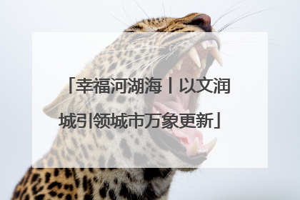 幸福河湖海丨以文润城引领城市万象更新