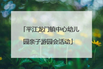 平江龙门镇中心幼儿园亲子游园会活动