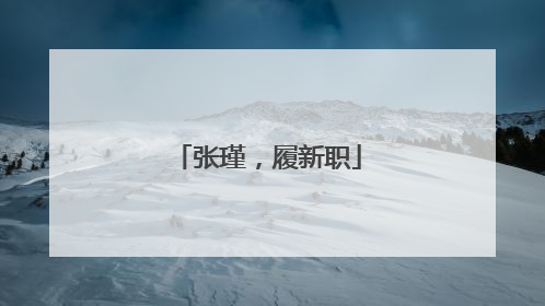张瑾，履新职