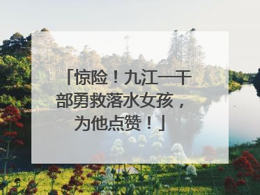 惊险！九江一干部勇救落水女孩，为他点赞！
