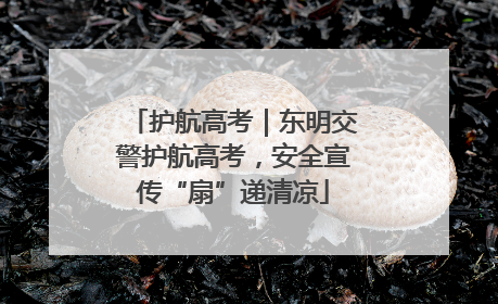 护航高考｜东明交警护航高考，安全宣传“扇”递清凉