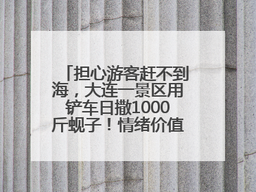 担心游客赶不到海，大连一景区用铲车日撒1000斤蚬子！情绪价值拉满！