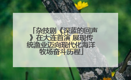 杂技剧《深蓝的回声》在大连首演 展现传统渔业迈向现代化海洋牧场奋斗历程