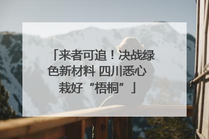 来者可追！决战绿色新材料 四川悉心栽好“梧桐”