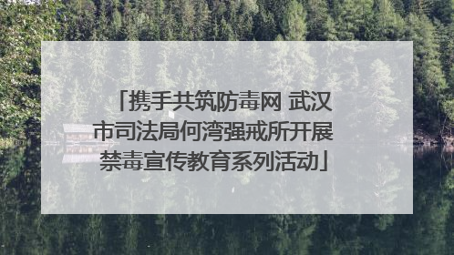 携手共筑防毒网 武汉市司法局何湾强戒所开展禁毒宣传教育系列活动