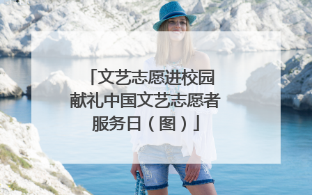 文艺志愿进校园 献礼中国文艺志愿者服务日（图）