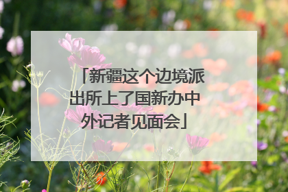 新疆这个边境派出所上了国新办中外记者见面会