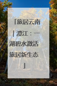 旅居云南｜澄江：一湖碧水激活旅居新生态