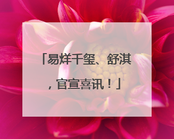 易烊千玺、舒淇，官宣喜讯！