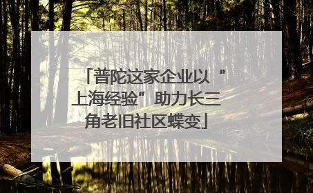 普陀这家企业以“上海经验”助力长三角老旧社区蝶变