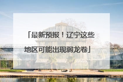 最新预报！辽宁这些地区可能出现弱龙卷