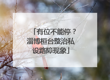 有位不能停？淄博桓台整治私设路障现象